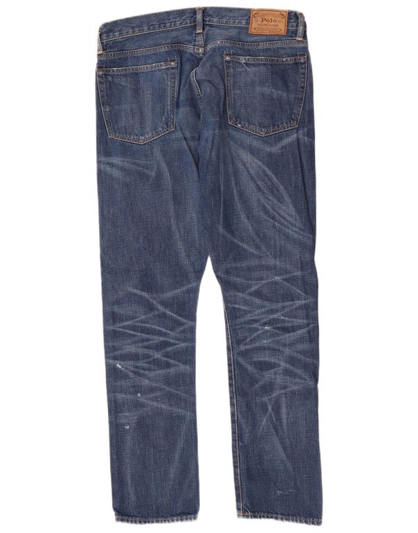 Męskie proste dżinsy Polo Ralph Lauren W33 L30 Niebieskie bawełniane