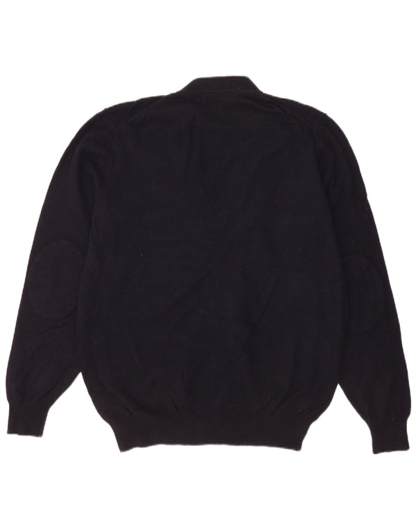 Męski sweter rozpinany Massimo Dutti XL granatowo-wełniany