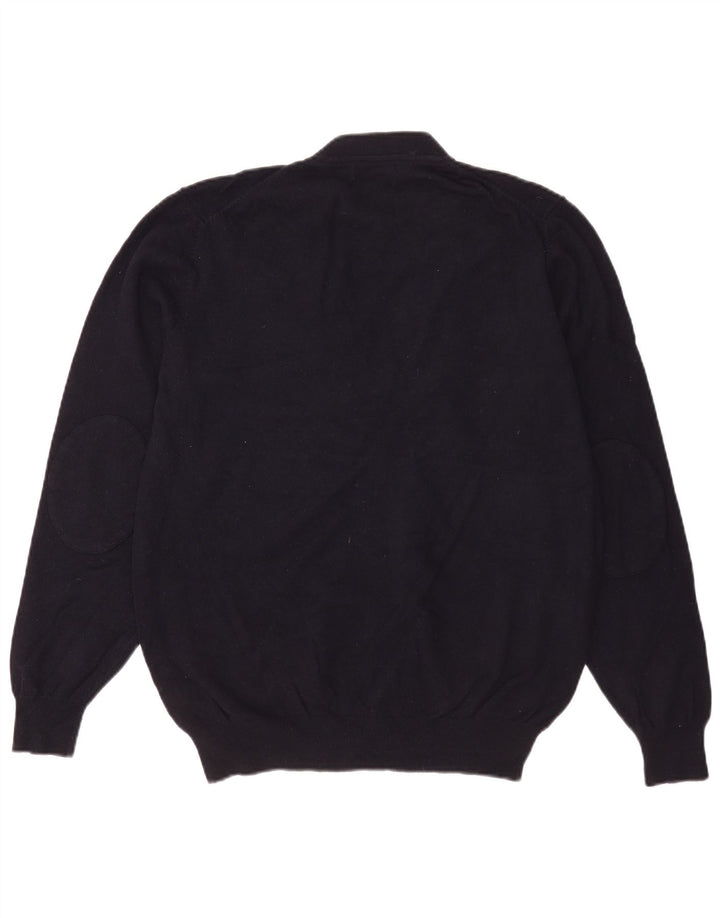 Męski sweter rozpinany Massimo Dutti XL granatowo-wełniany