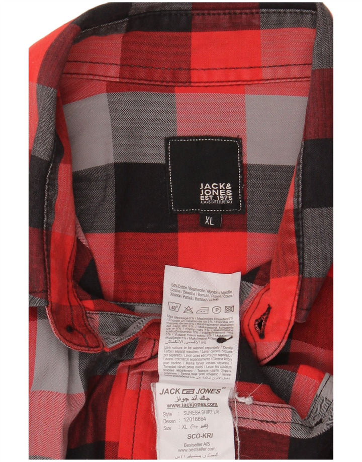 Koszula męska Jack & Jones XL w wielokolorową kratę, bawełniana