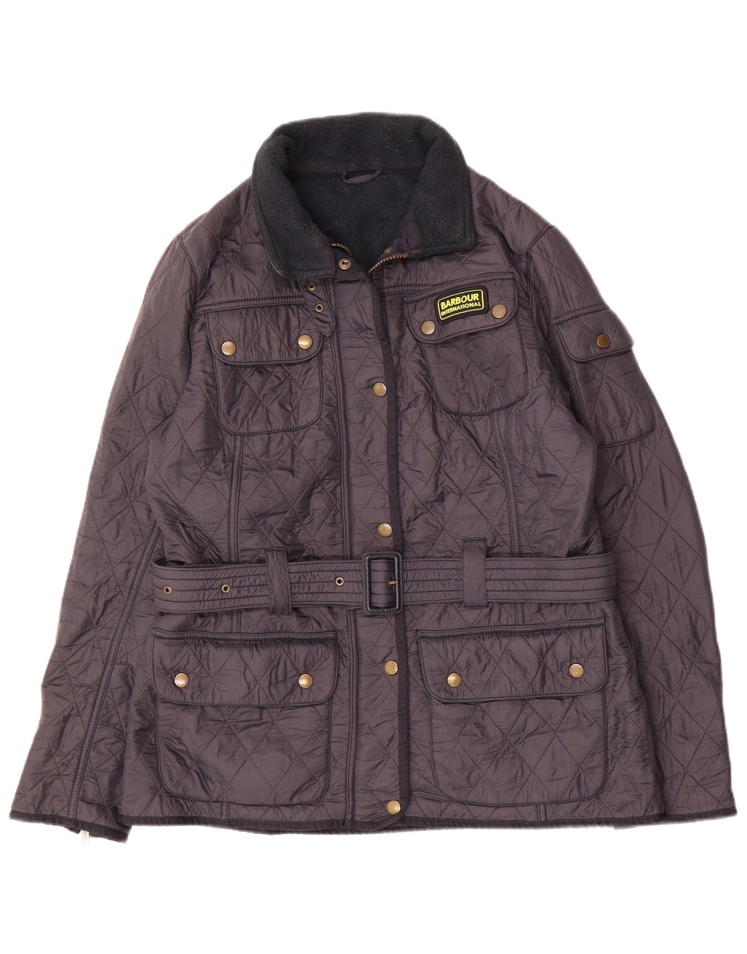 Damska pikowana kurtka Barbour UK 14, duża, granatowa
