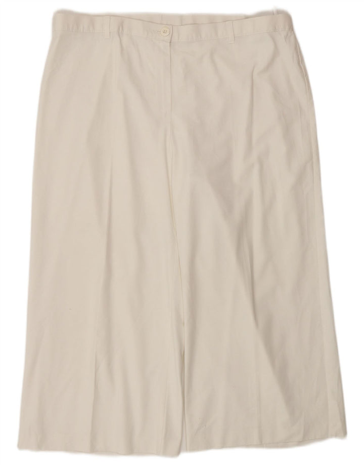 Marks & Spencer Damskie spodnie capri z wysokim stanem W38 L22 białe