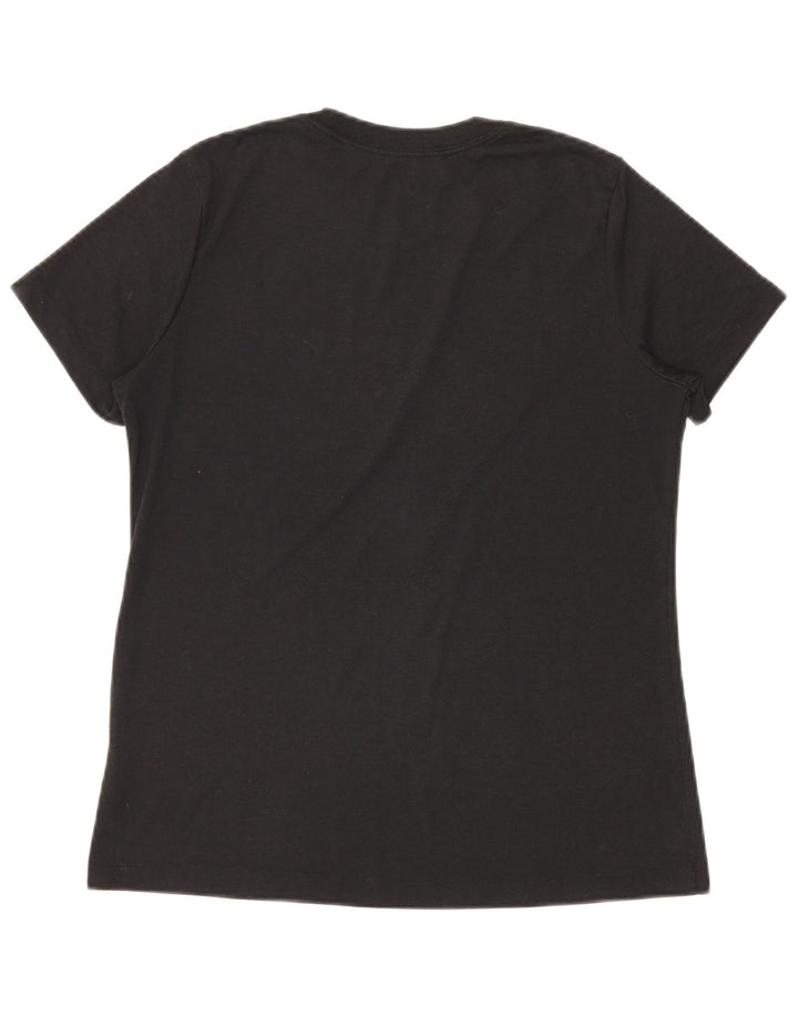 Damska koszulka Nike Dri Fit Graphic Top UK 14, średni czarny poliester