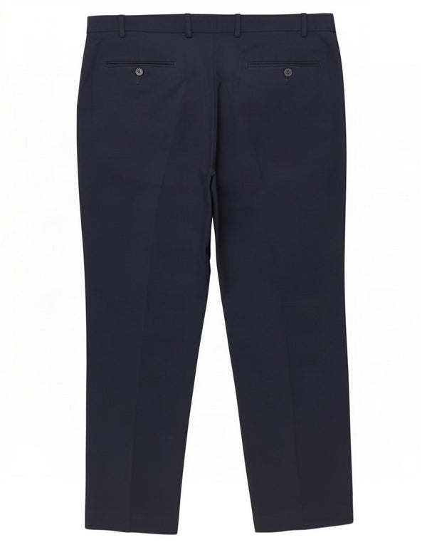 Marks & Spencer Mens Straight Suit Trousers W40 L31 Navy Blue Wool