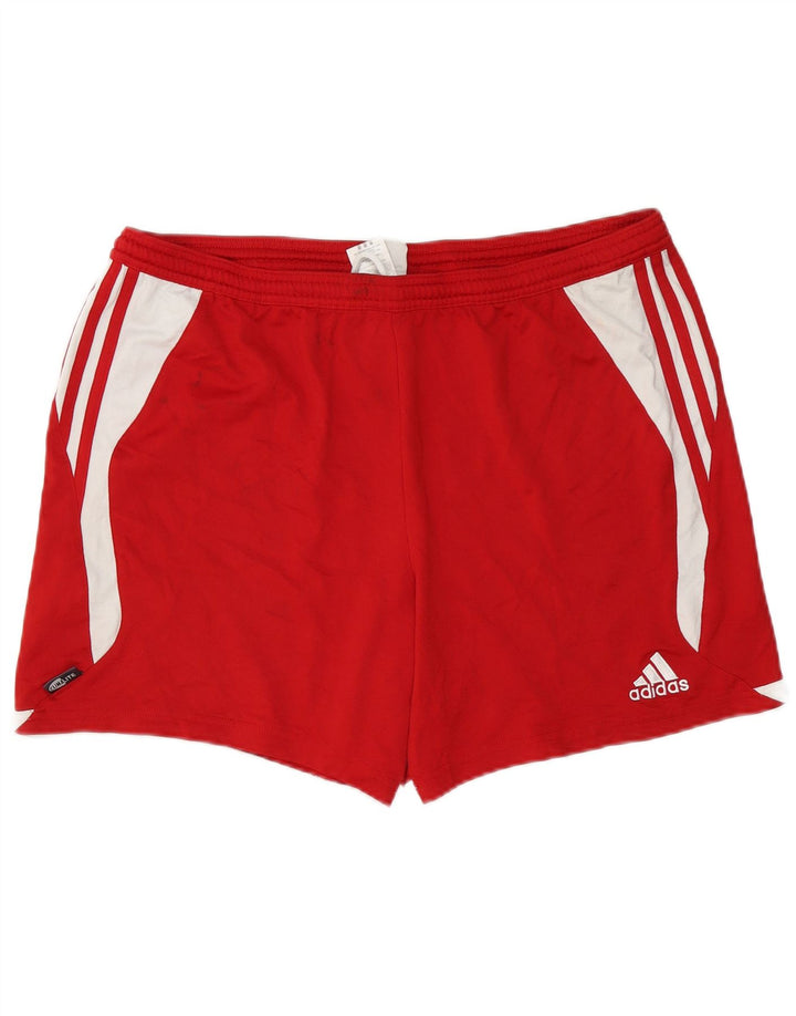 Męskie spodenki sportowe Adidas Climalite XL z poliestru w kolorze czerwonym