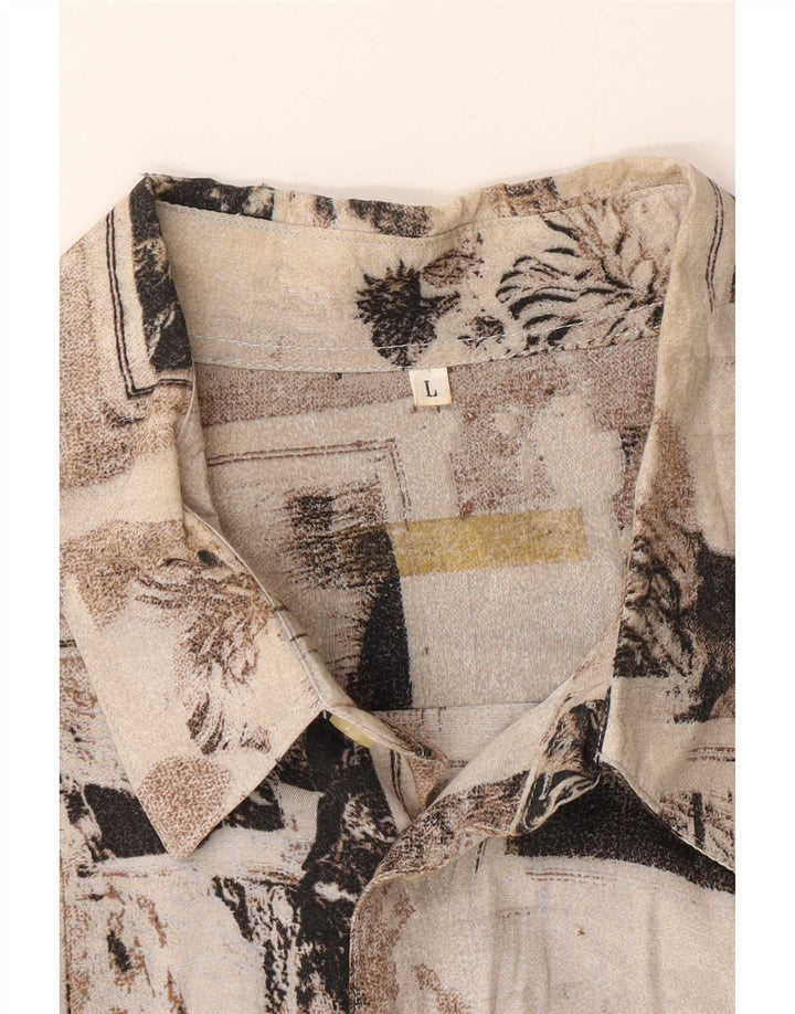 Koszula męska w stylu vintage, duża, wielokolorowa w kwiaty