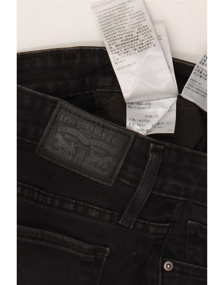 Damskie jeansy Levi's 712 Slim W28 L30 Czarna bawełna