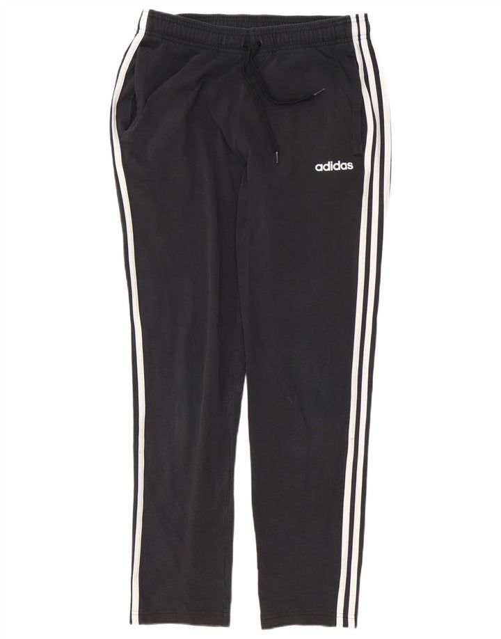 Męskie spodnie dresowe Adidas, średnie czarne, bawełniane
