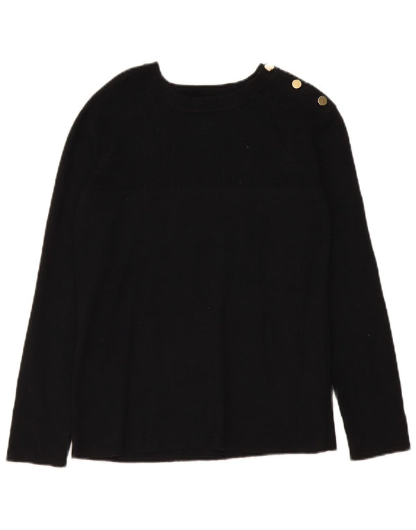 Marks & Spencer Damski sweter z dekoltem w łódkę UK 6 XS Czarna wiskoza