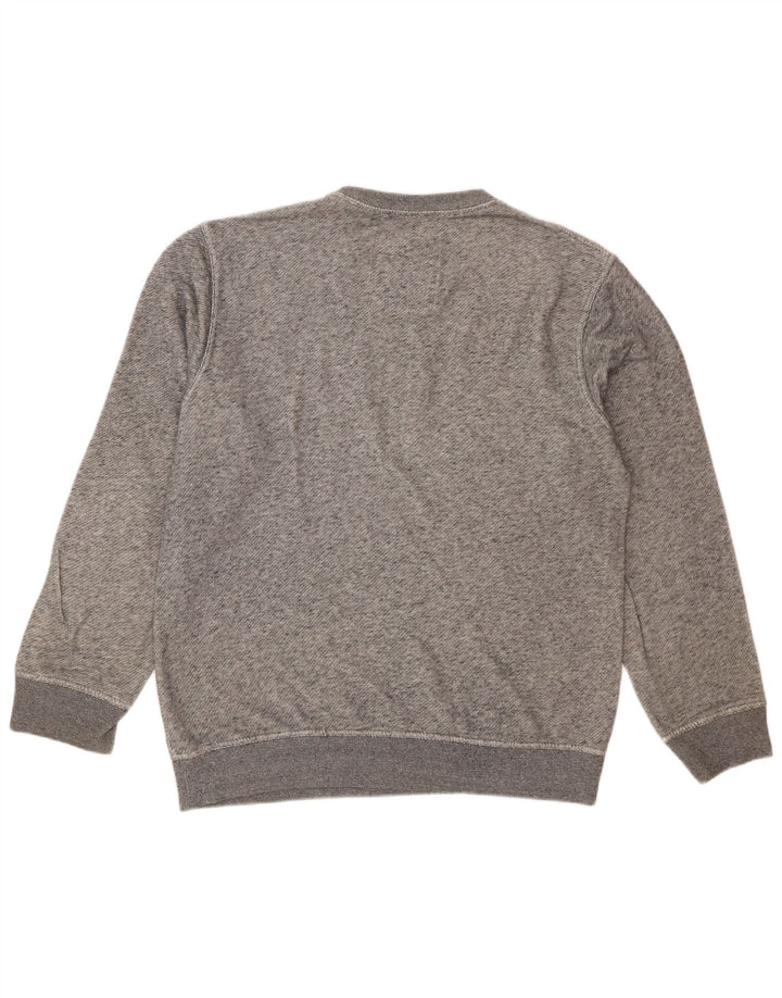 Crew Clothing Męska bluza z kapturem, średnia szara, nakrapiana bawełna