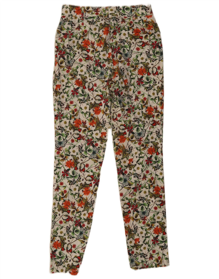 Damskie spodnie codzienne Lloyd's EU 38 Medium W28 L30 Wielokolorowe kwiaty