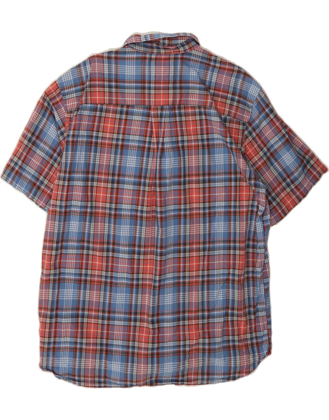 IZOD Mens Short Sleeve Shirt Large Red Check Cotton Vintage Izod and Second-Hand Izod from Messina Hembry 