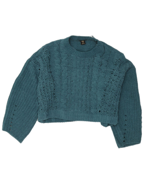 Urban Outfitters Womens Crew Neck Jumper Sweater UK 12 Medium Green