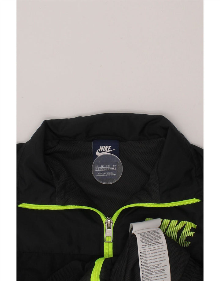 NIKE Boys Graphic Tracksuit Top Jacket 6-7 Years XS Grey Colourblock Vintage Nike and Second-Hand Nike from Messina Hembry 