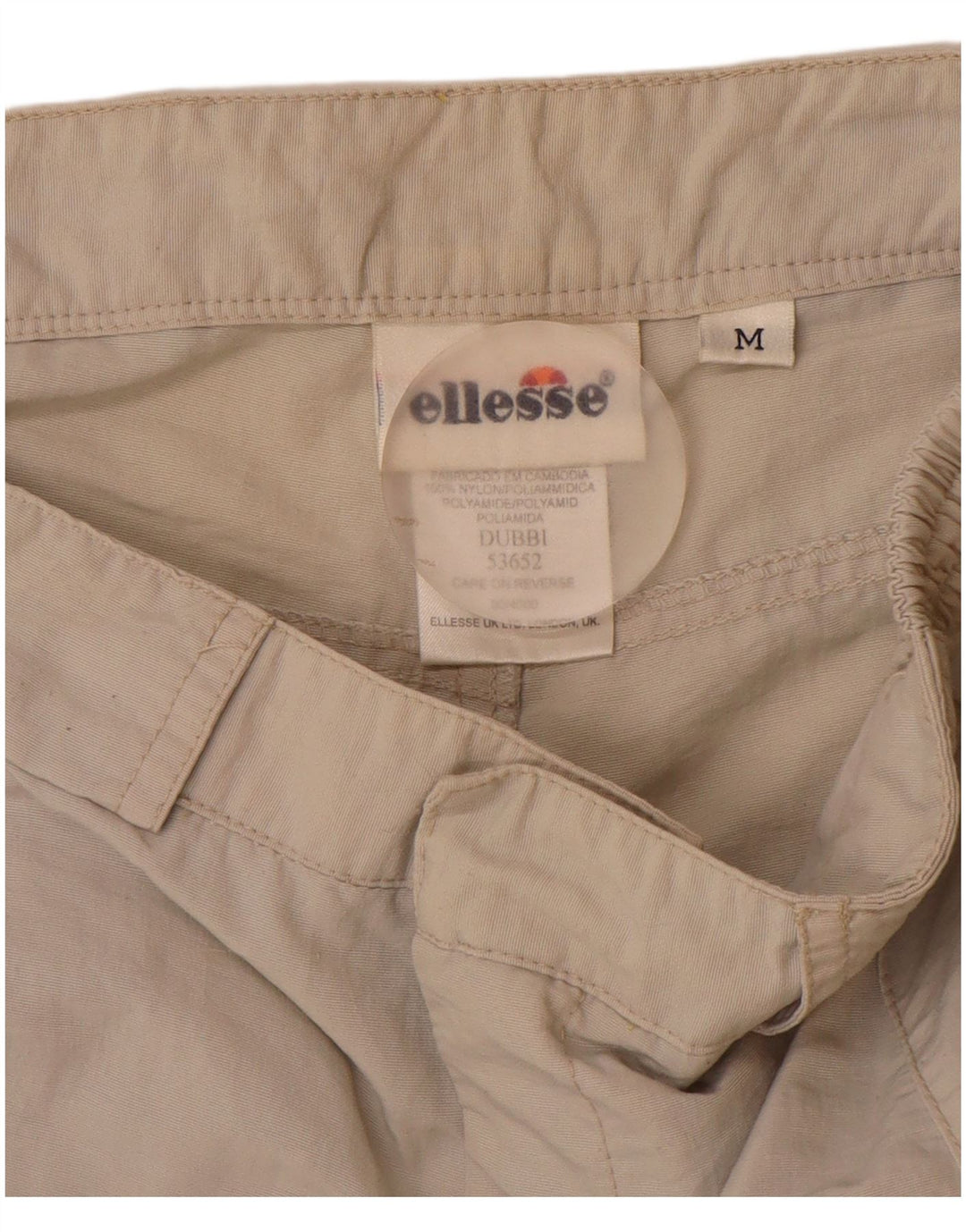 Męskie proste spodnie cargo Ellesse Medium W30 L30 Beżowy poliamid