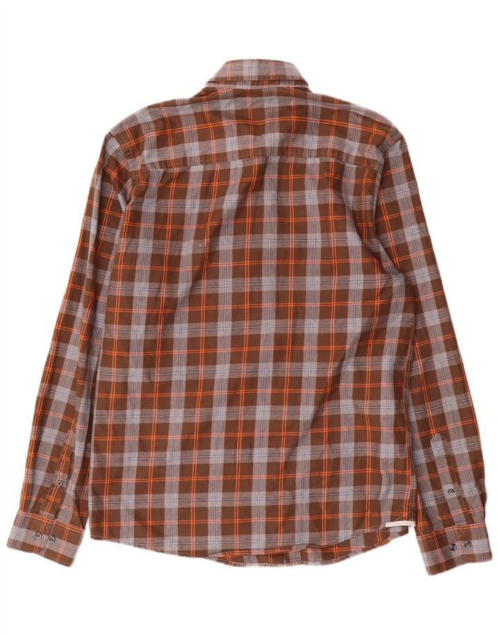 Męska dopasowana koszula Jack & Jones, duża, brązowa, bawełniana krata