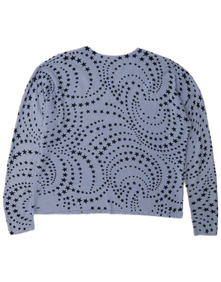 Marks & Spencer Damski sweter z dekoltem w kształcie litery V, UK 16, duży niebieski