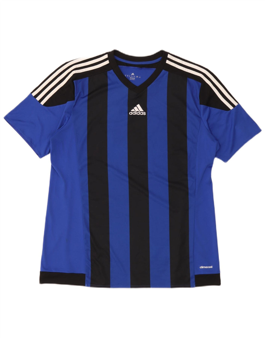 Adidas Męska koszulka Climacool Graphic Top XL Niebieski poliester z blokami kolorów