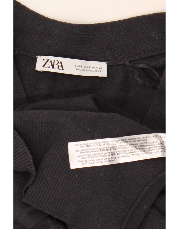 Damski sweter oversize Zara UK 10, mały, granatowy, akrylowy