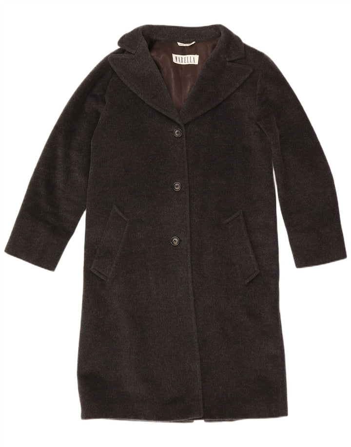 Marella Damski płaszcz oversize UK 8 Small, szara wełna