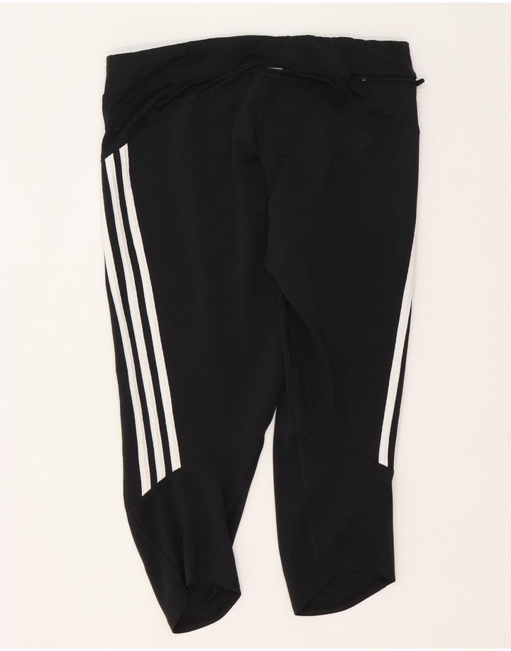 Damskie legginsy Adidas Climalite Capri UK 16, duże, czarne, poliestrowe