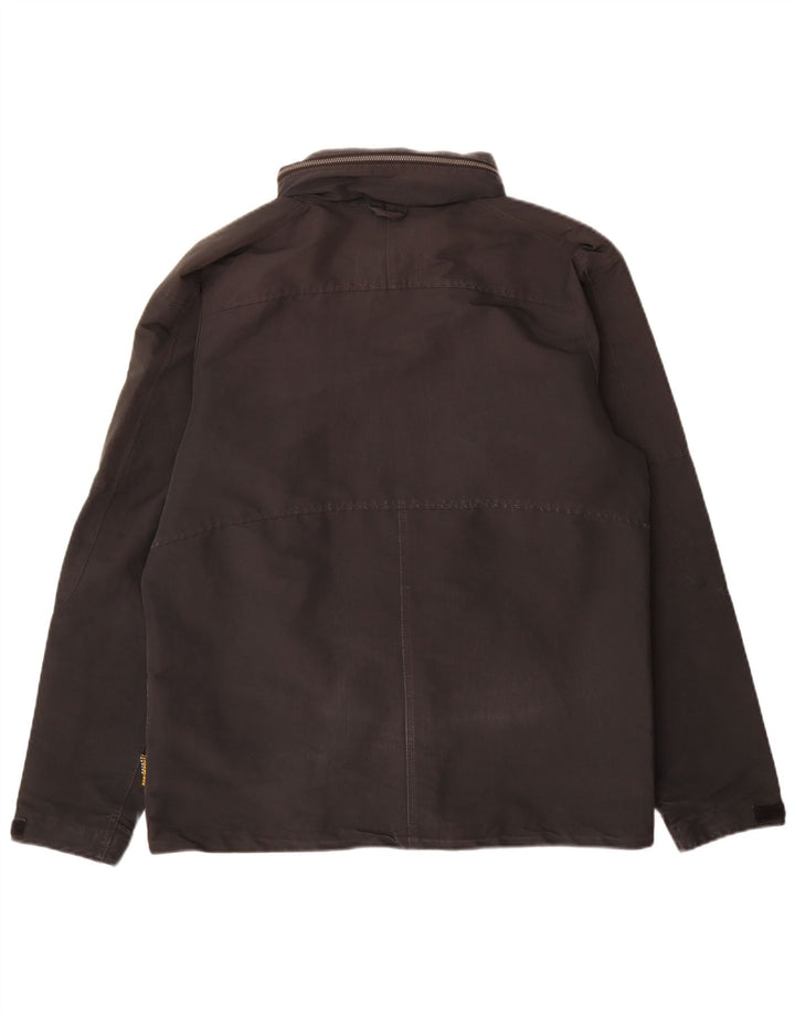Męska kurtka przeciwdeszczowa Jack Wolfskin z kapturem UK 36/38 Średni czarny poliester