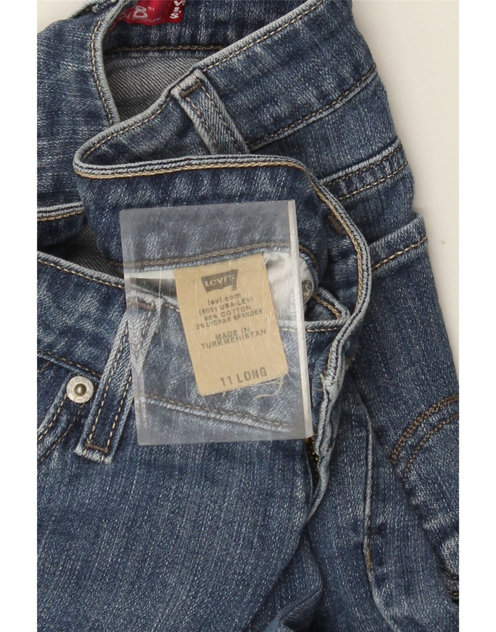 Dżinsy damskie LEVI'S 518 Super Low Bootcut US 11 Large W30 L32 Niebieskie bawełniane