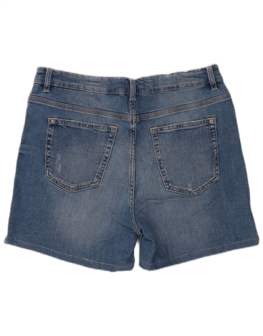 Marks & Spencer Damskie spodenki jeansowe w trudnej sytuacji UK 12 Medium W30 Niebieskie bawełniane