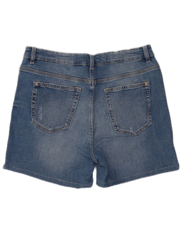 Marks & Spencer Damskie spodenki jeansowe w trudnej sytuacji UK 12 Medium W30 Niebieskie bawełniane