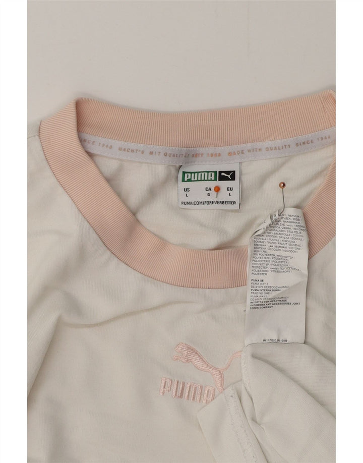 Męski T-shirt PUMA, duży, biały, bawełniany