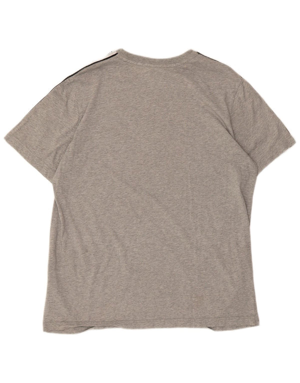 Nike Womens Graphic T-Shirt Top UK 16 Large Grey Flecked Cotton