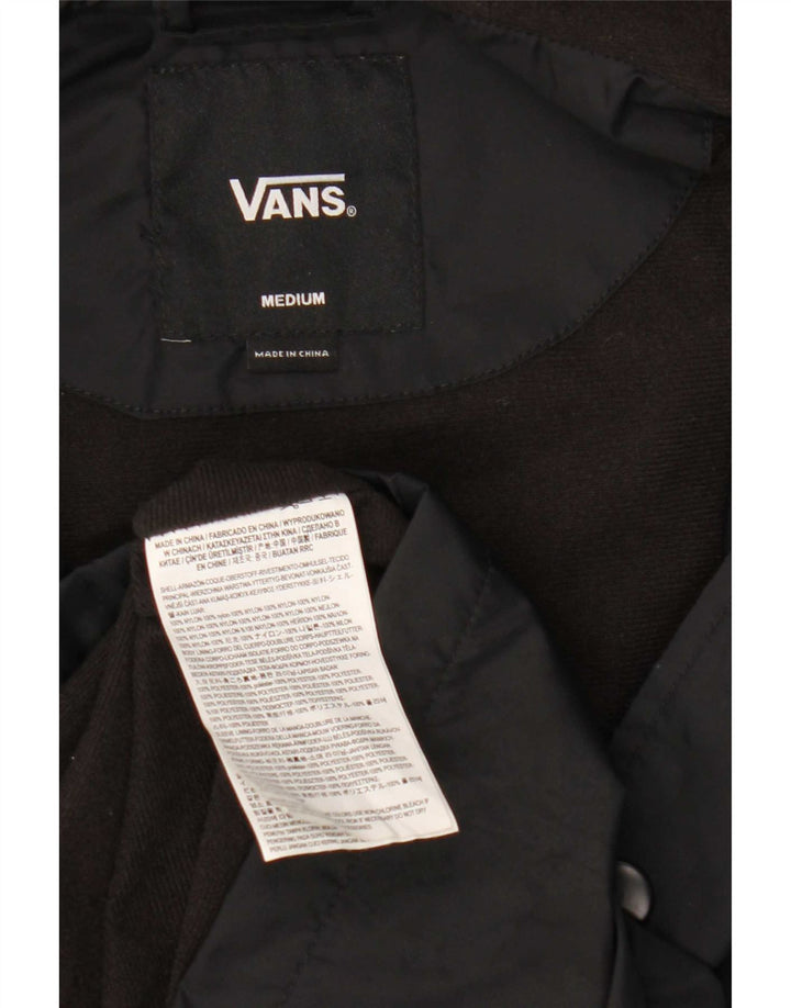 Męska kurtka przeciwdeszczowa z kapturem Vans UK 38, średni czarny nylon