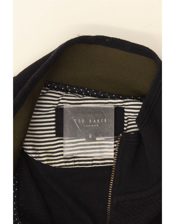 Męski sweter Ted Baker z zamkiem błyskawicznym, rozmiar 6 2XL, granatowy