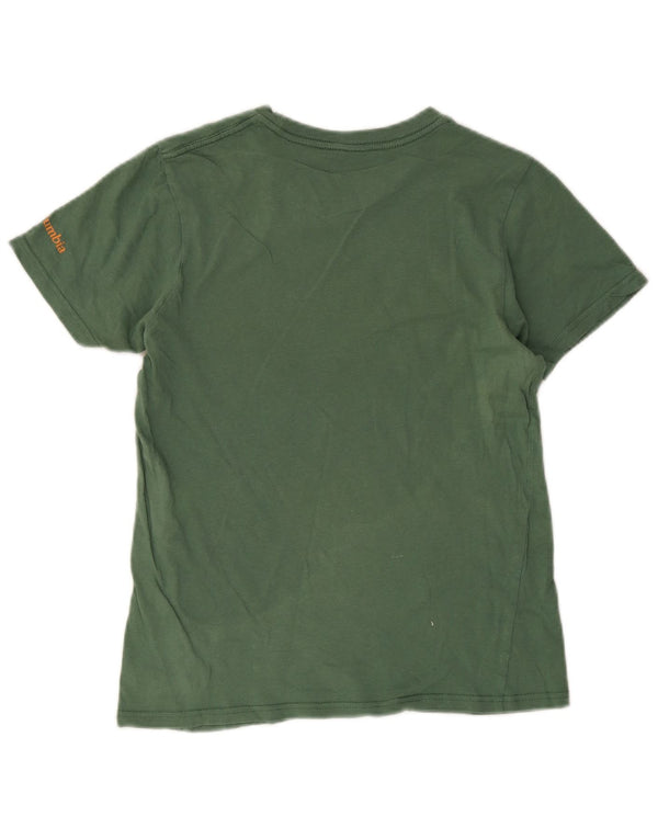 Columbia Mens Graphic T-Shirt Top Small Green Cotton