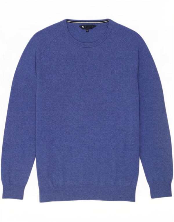 Crew Clothing Męski sweter z dekoltem w łódkę 2XL Niebieska wełna