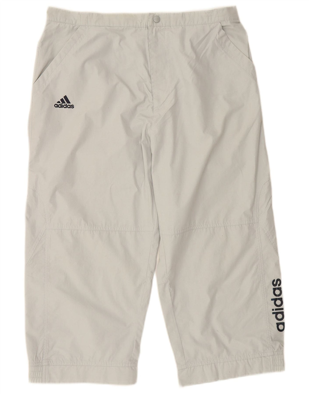 Męskie spodnie dresowe ADIDAS Graphic Capri, średnioszary poliester