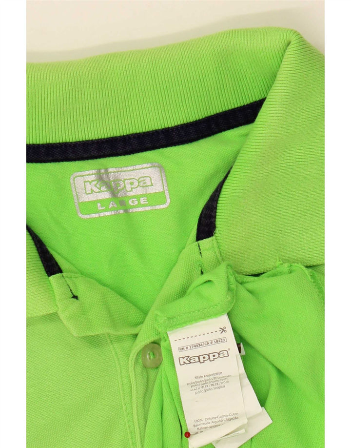Męska koszulka polo Kappa, duża, zielona bawełna