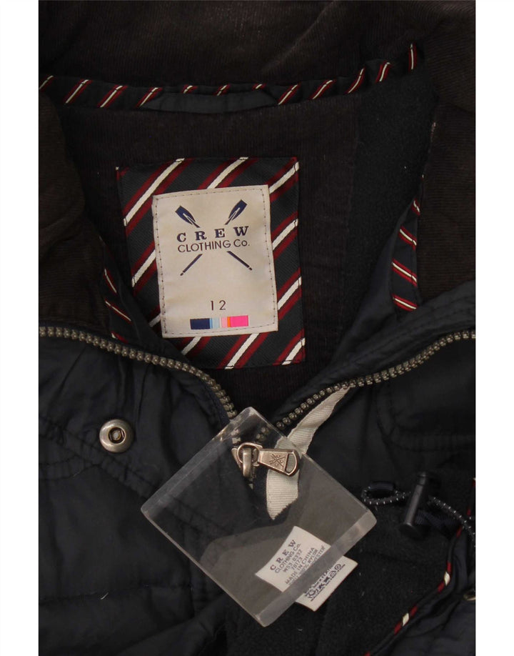 Damska wyściełana kamizelka Crew Clothing UK 12, średni granatowy poliester