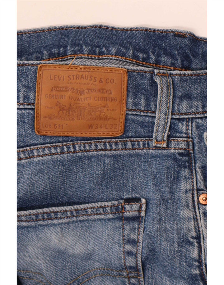 Męskie jeansy Levi's 511 Slim W34 L32 Niebieskie