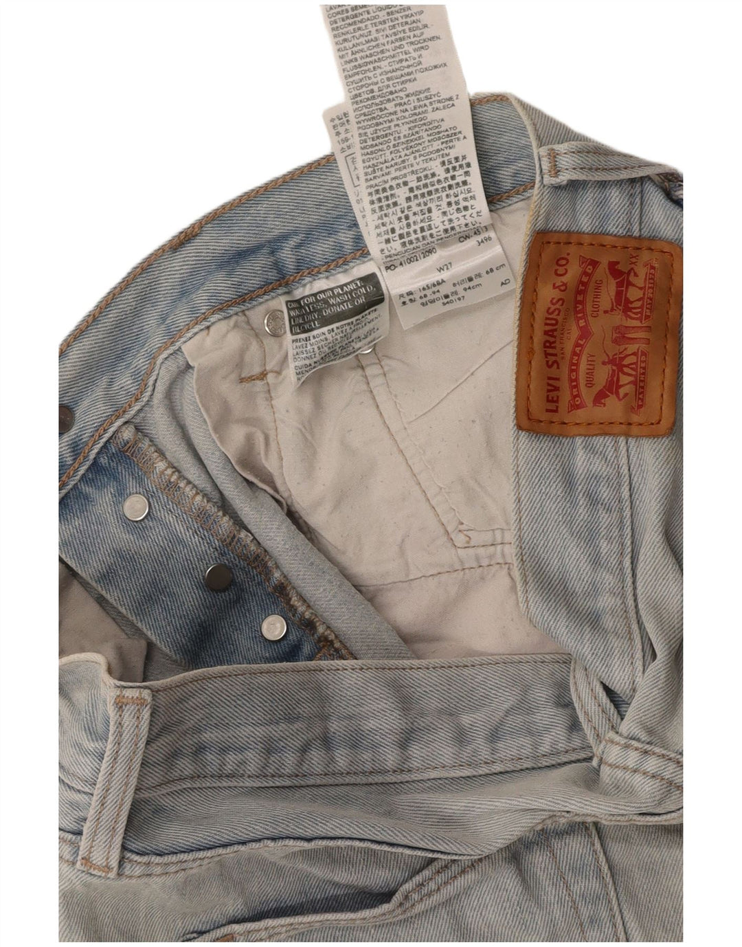 Damskie spodenki jeansowe LEVI'S 501 W27, małe, niebieskie, bawełniane