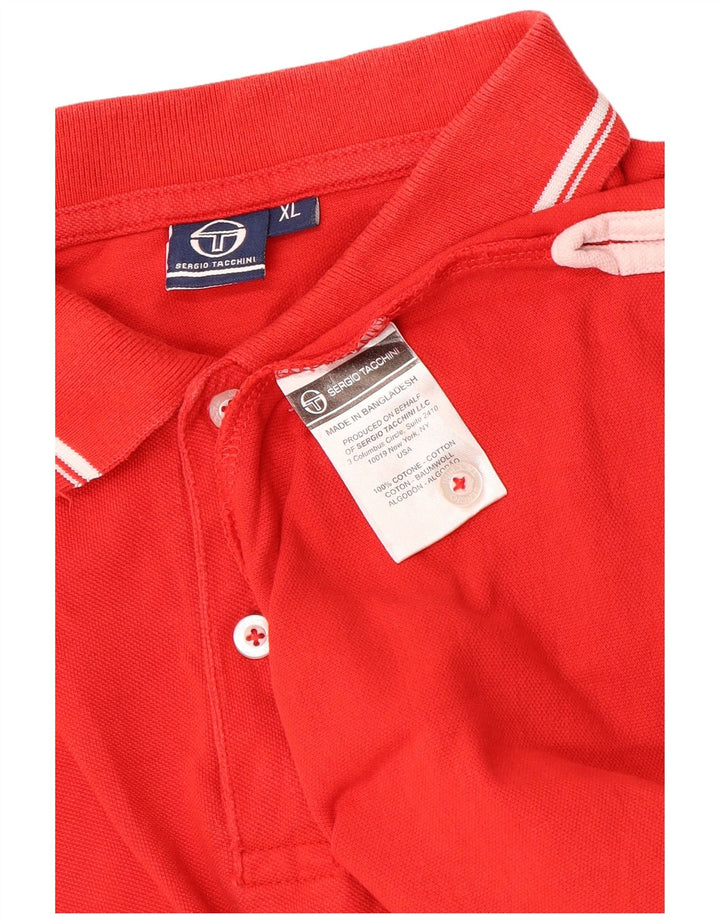 Męska koszulka polo Sergio Tacchini XL, czerwona, bawełniana