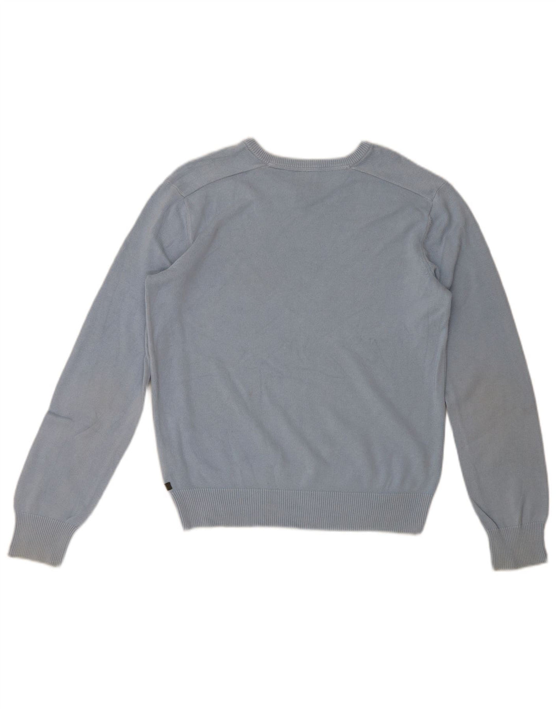 Timberland Mens Regular Fit V-Neck Jumper Sweater Small Blue Cotton