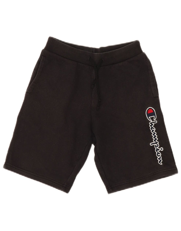 CHAMPION Boys Graphic Sport Shorts 9-10 Years  Black