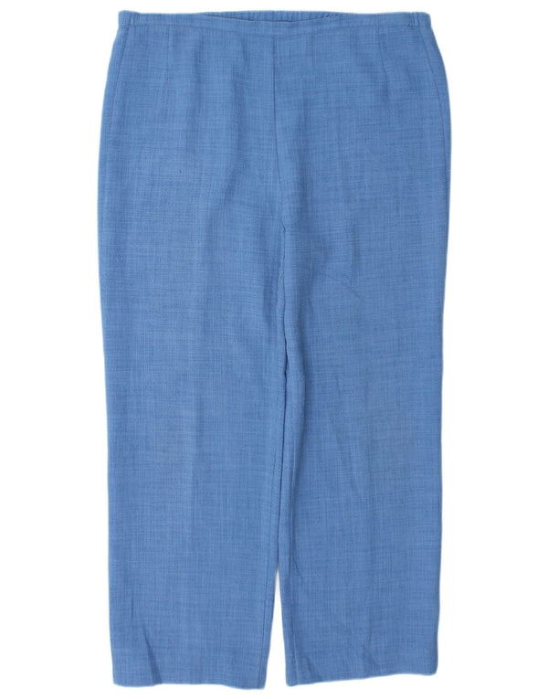 Marks & Spencer Damskie proste spodnie codzienne UK 14 duże W36 L28 niebieskie