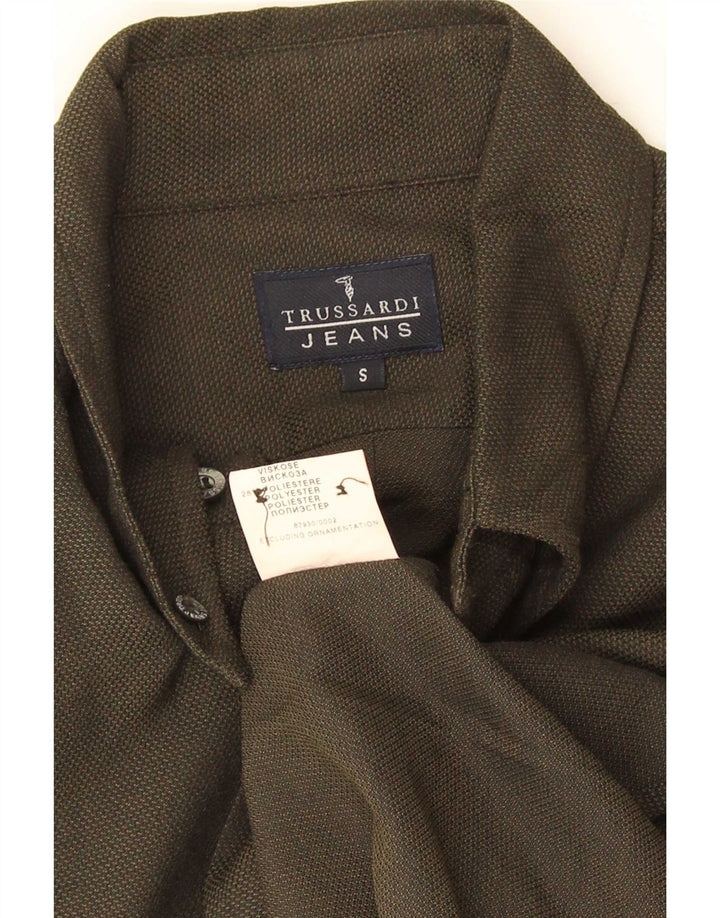 Koszula męska Trussardi, mała wiskoza khaki