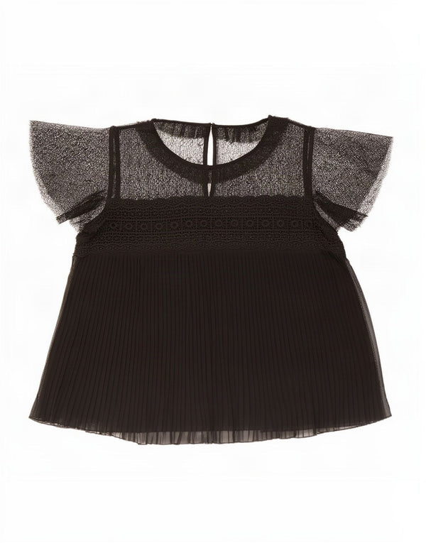 Bluzka damska Zara Top UK 18 XL Czarny kwiatowy nylon