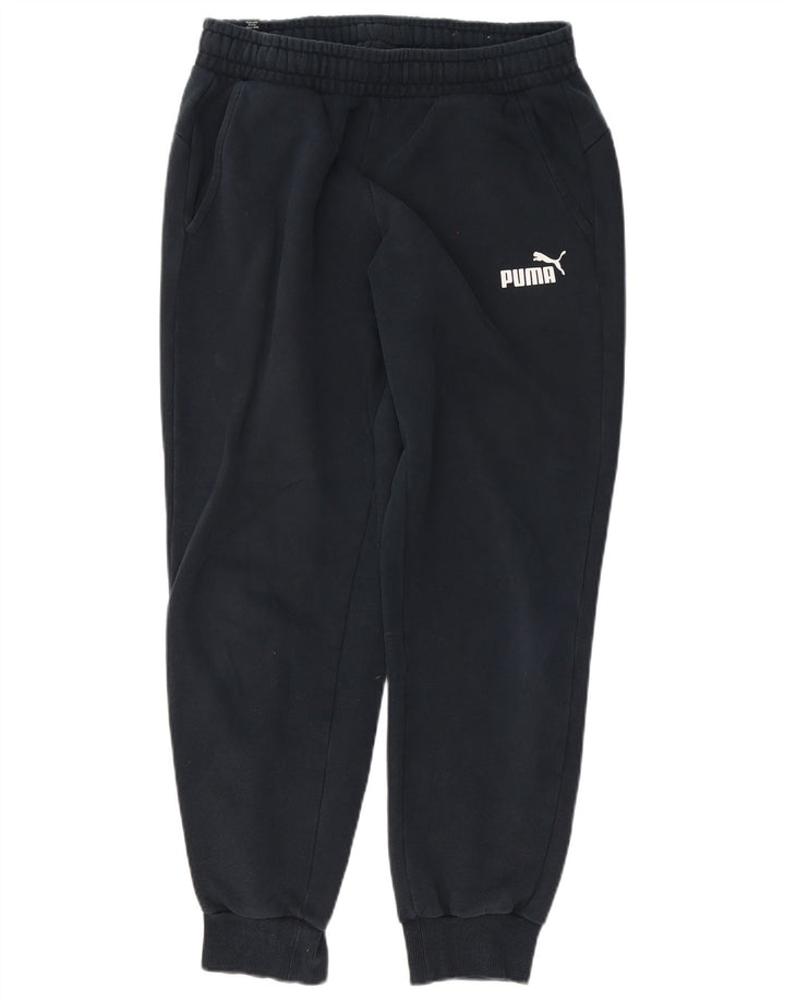 Męskie spodnie dresowe Puma Joggers, średnia czarna bawełna