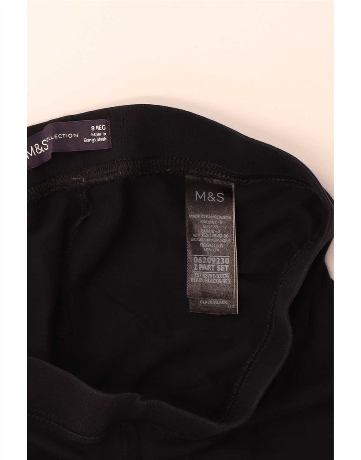 Legginsy damskie Marks & Spencer UK 8, małe, czarne, bawełniane