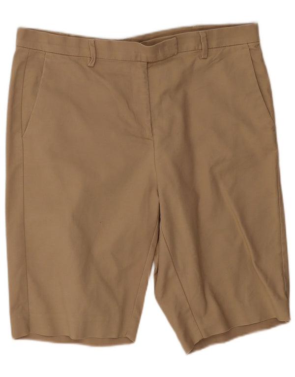 Marks & Spencer Womens Chino Shorts UK 16 Large W34 Beige Cotton