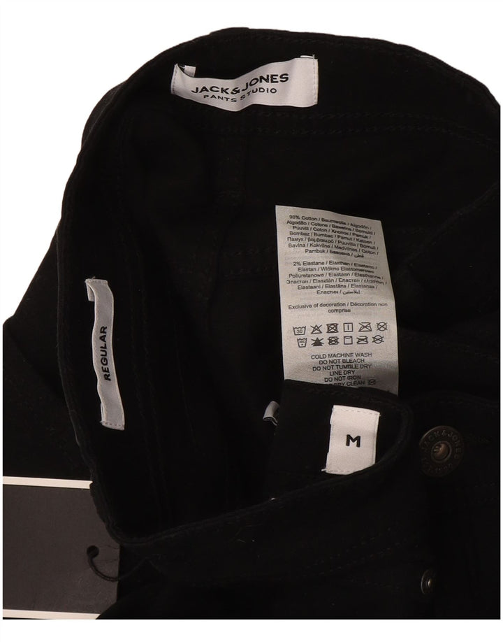 Męskie spodenki na co dzień Jack & Jones Regular, średnie W32, czarna bawełna